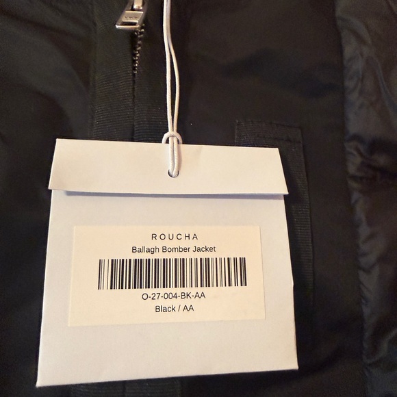 Black Bomber Jacket ROUCHA - Picture 2 of 7